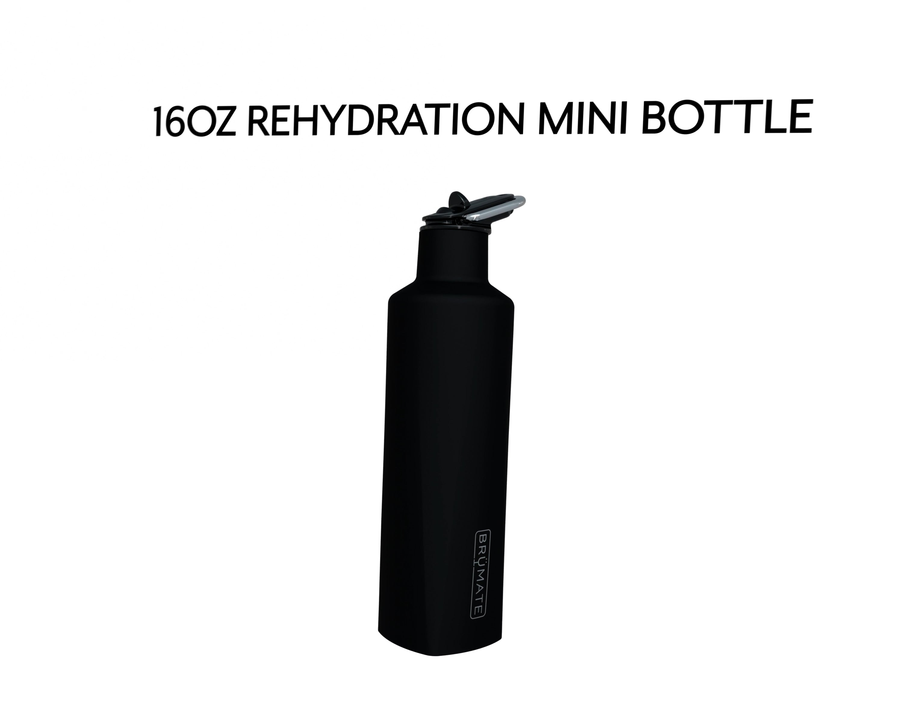 BrüMate ReHydration Mini - 100% Leakproof 16oz Insulated Water Bottle with  Straw - Stainless Steel Water Canteen (Daisy)