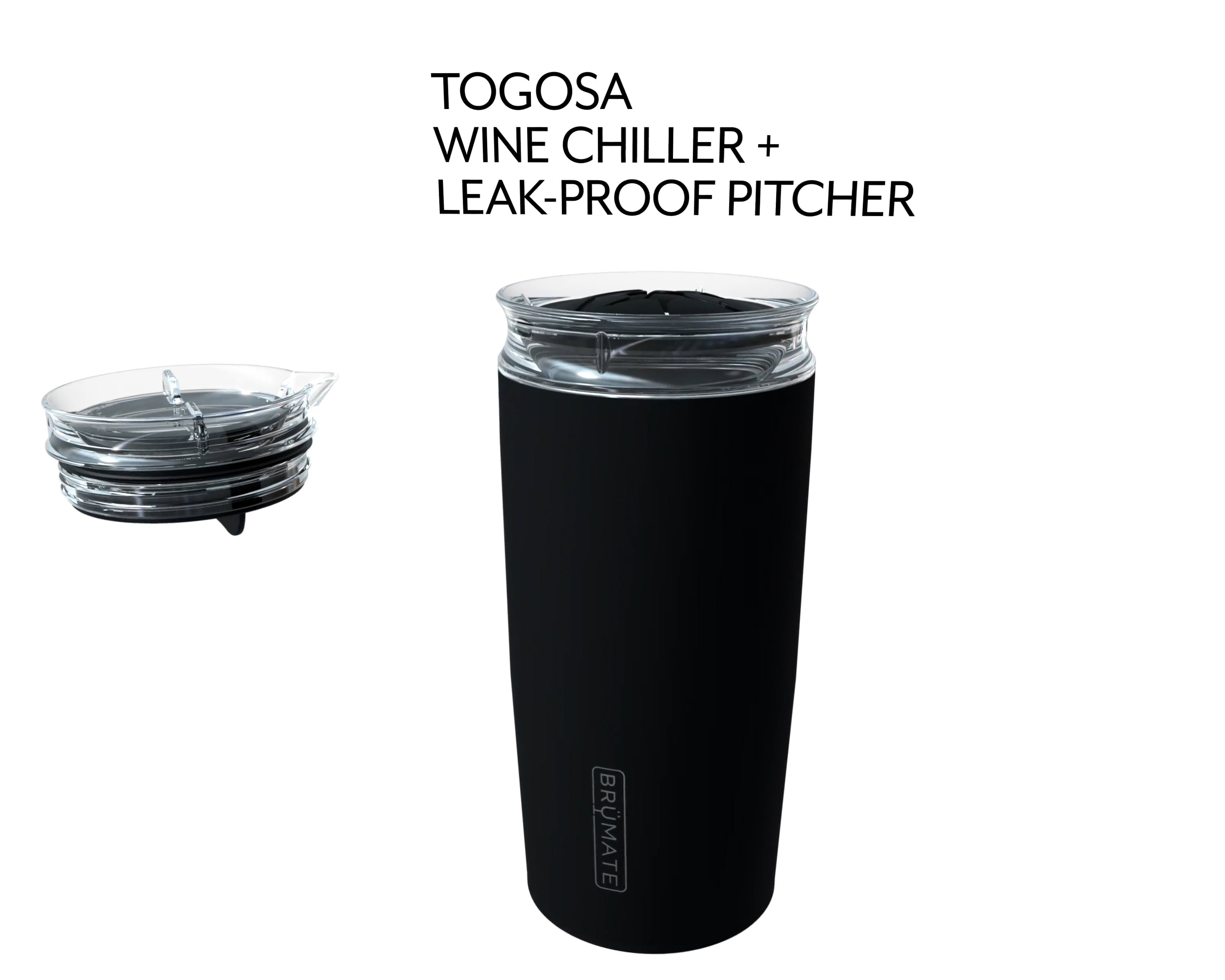 Togosa: 2-in-1 Bottle Chiller + Pitcher  Add this to your bucket list ✓  Meet the NEW Togosa, the first 2-in-1 bottle chiller + leakproof pitcher.  Perfect for brunch 🥂 weddings 👰