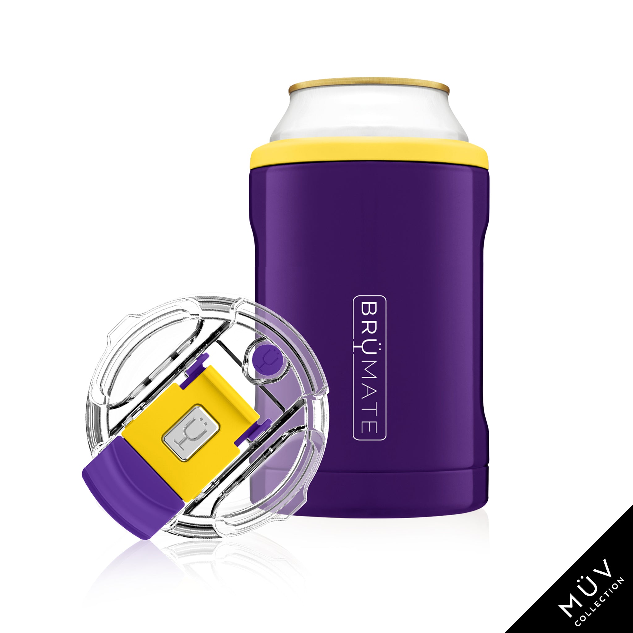 Download Hopsulator Vacuum Insulated Can Cooler And Tumbler 12oz Cans Purple Yellow Brumate