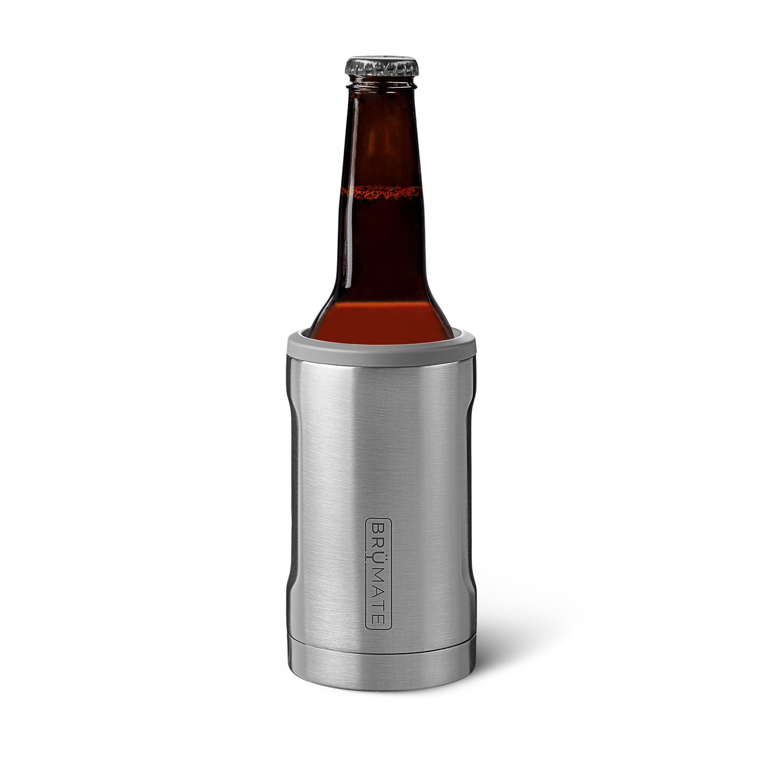 BrüMate Hopsulator Bott'l | Insulated Bottle Cooler | Stainless | 12oz Bottles