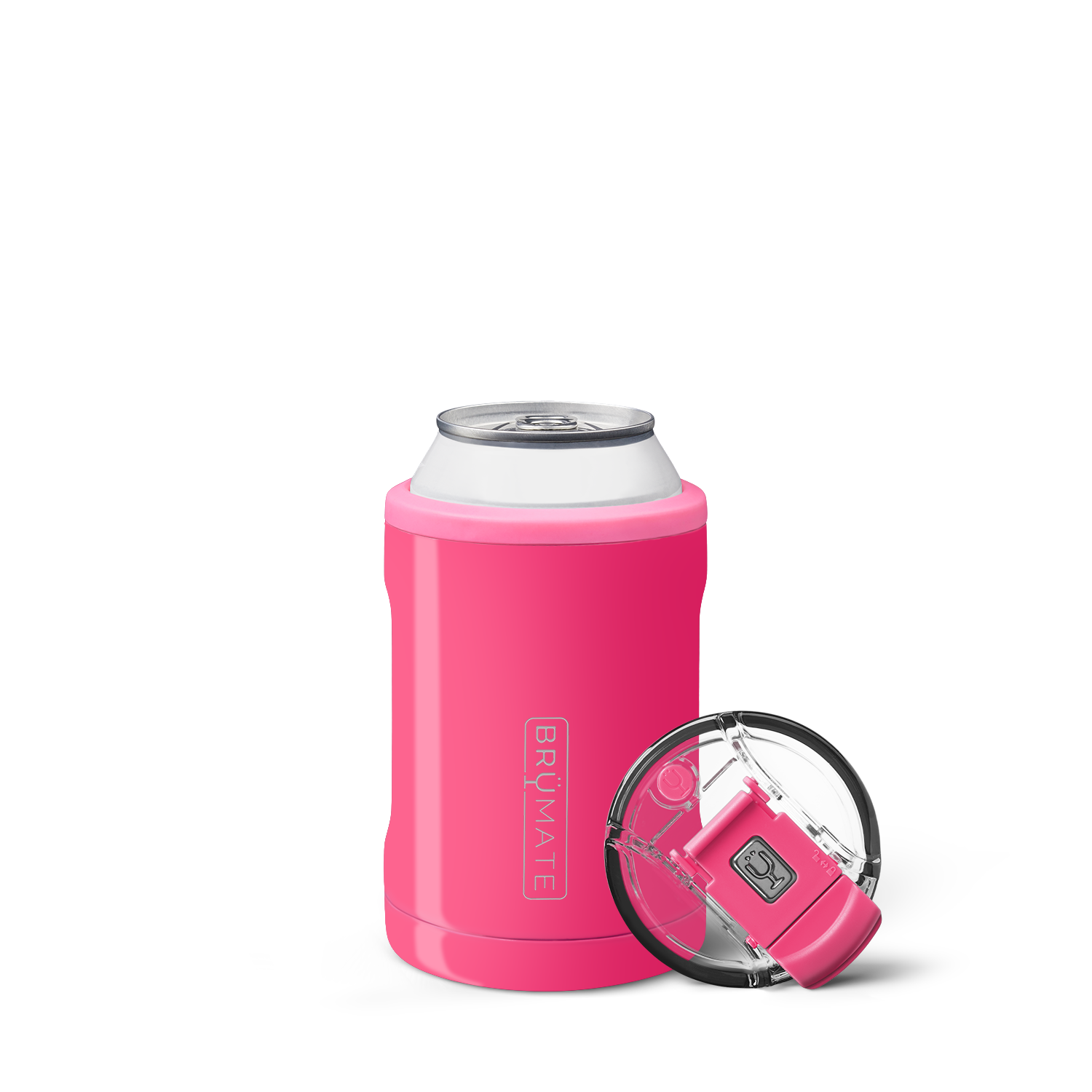 BRUMATE SKINNY CAN KOOZIE - NEON PINK