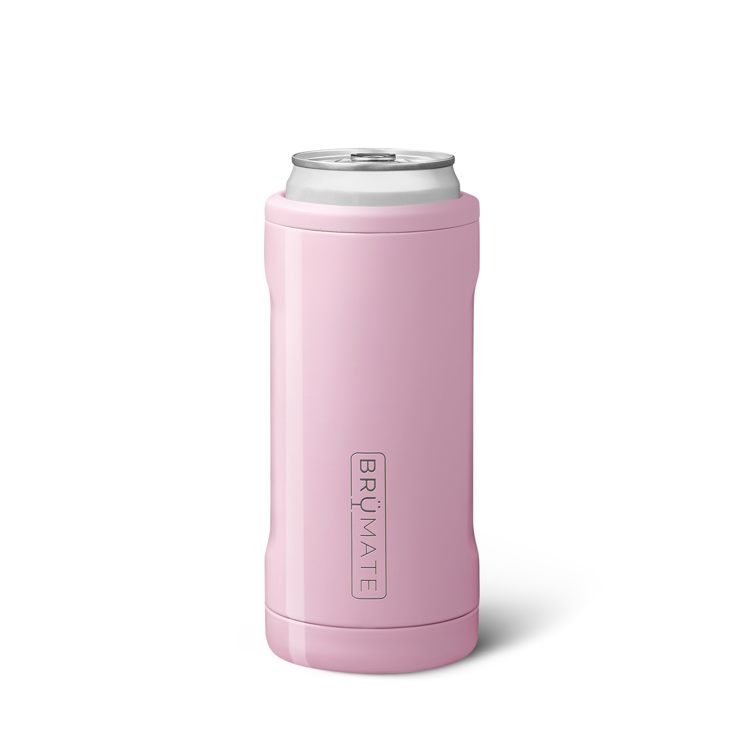 BrüMate Hopsulator Slim | Insulated Cooler Beverage Sleeve for Travel | Blush | 12oz Slim Cans