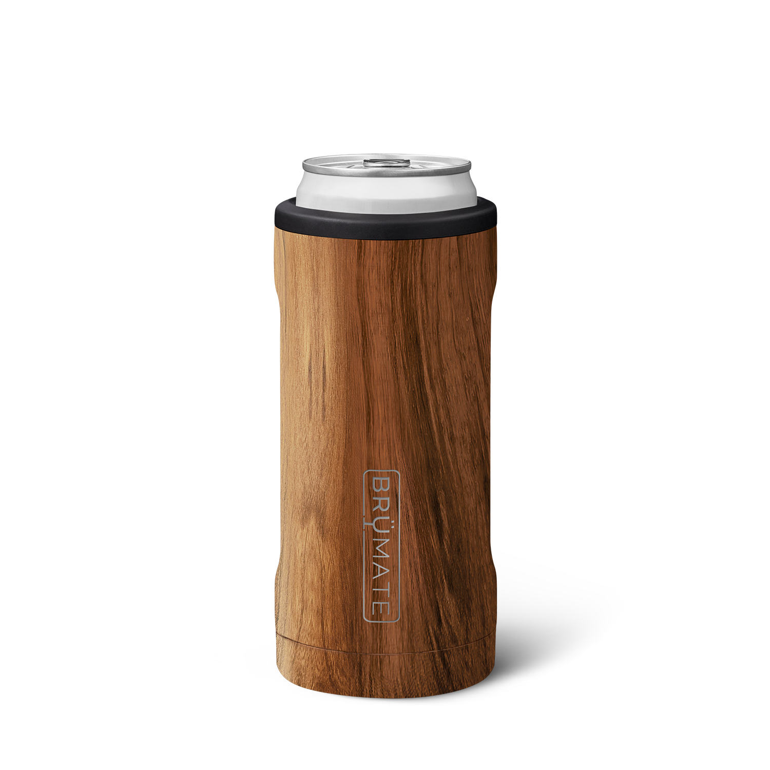 BRUMATE BROWN WALNUT HOPSULATOR 12OZ INSULATED SLIM CAN COOLER HOLDER  KOOZIE NEW