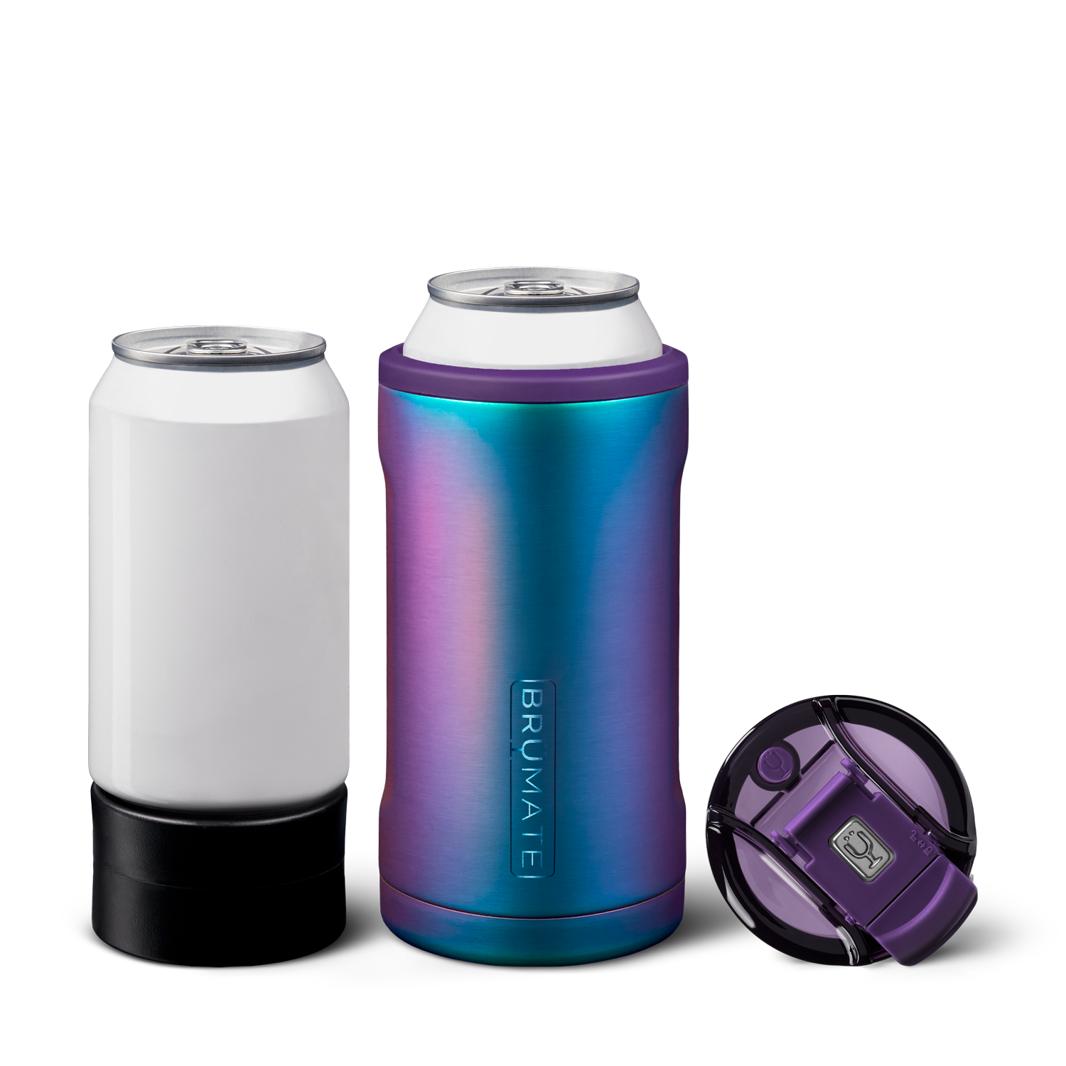 BruMate Hopsulator 16 oz Trio Dark Aura BPA Free Can Insulator