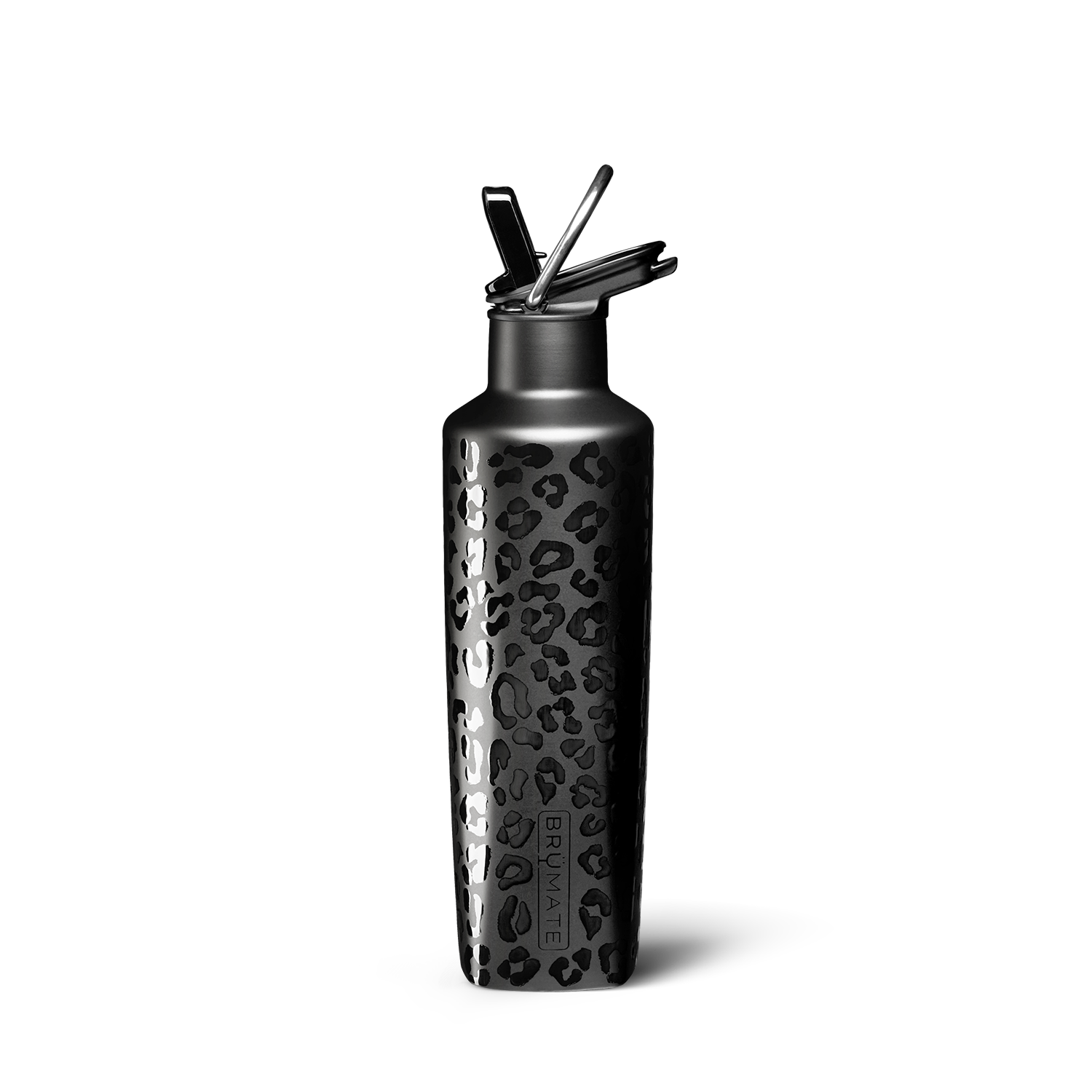 BruMate 16 oz ReHydration Bottle/Canteen - Onyx Leopard NEW FREE SHIPPING