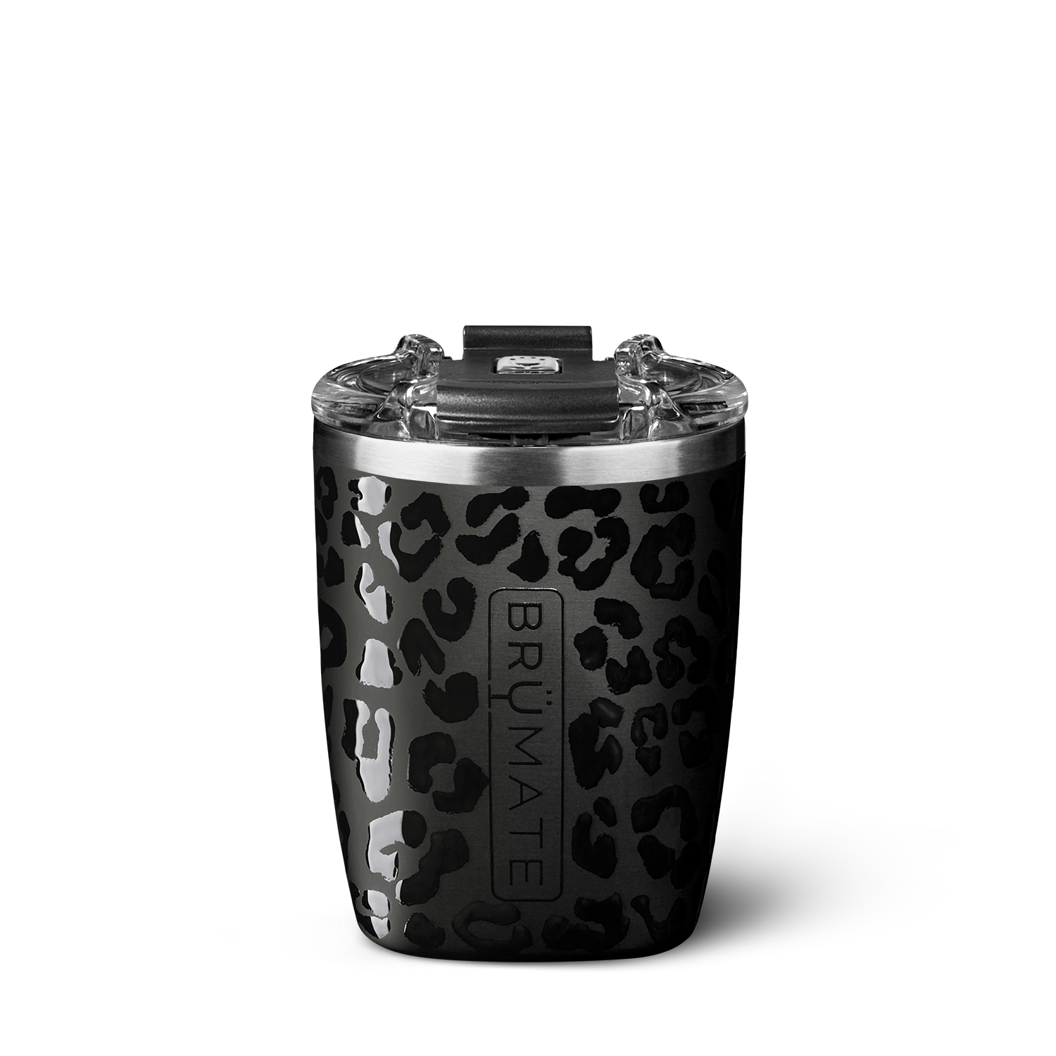 BruMate Rocks Tumbler 12 oz Onyx Leopard