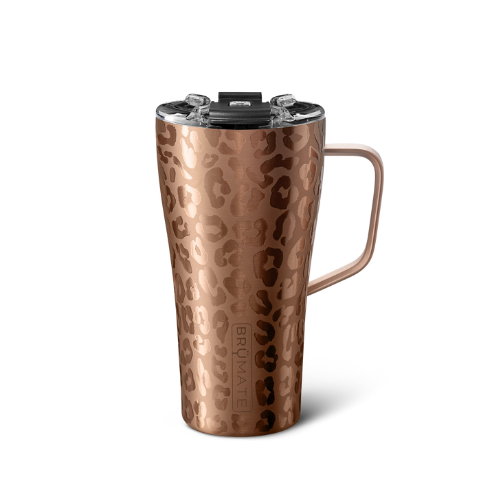 Brumate 40oz Era Handled Tumbler in Limestone Leopard