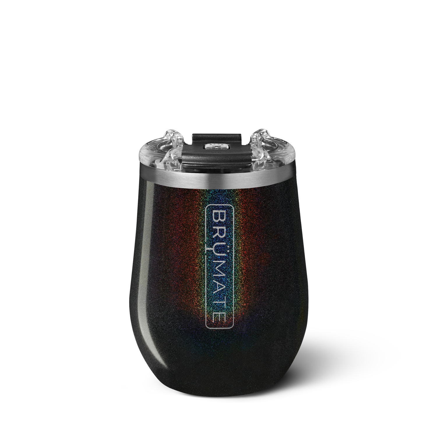 BruMate Uncorkd XL 14oz Wine Tumbler - Glitter Charcoal