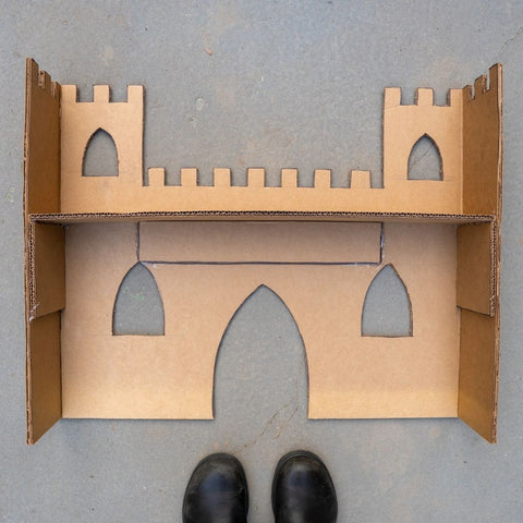 Completed Cardboard Castle Theatre - Bella Luna Toys Blog 