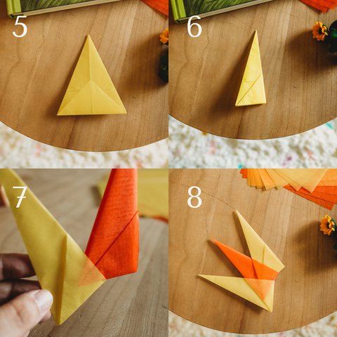 Steps five through 8 to make a summer solstice window star