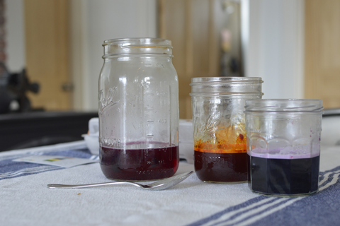 Natural Egg Dyes in Cups
