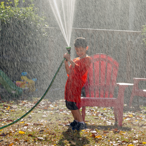 Run Through a Garden Hose - July Calendar