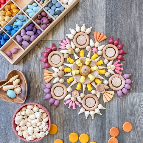 Grapat wooden toys mandala pieces