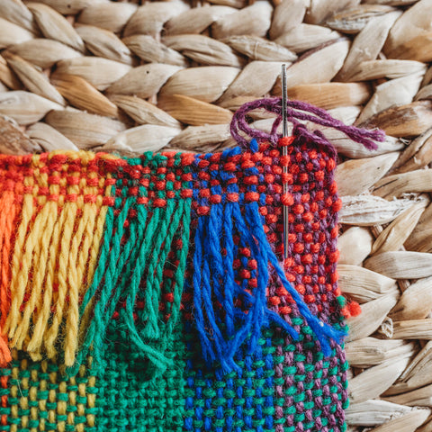 DIY woven bag summer project Waldorf weaving