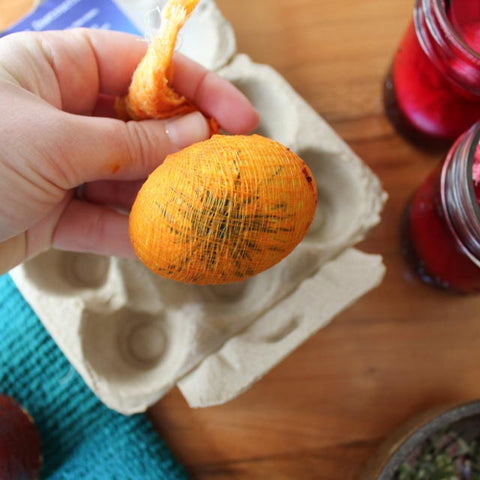 Natural Egg Dying Floral printed Easter eggs 