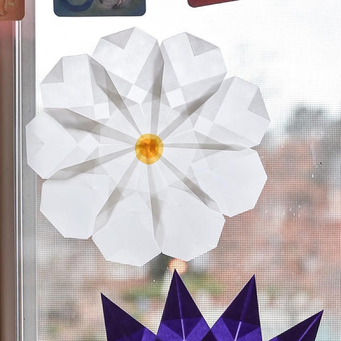 Daisy made out of Waldorf window star paper