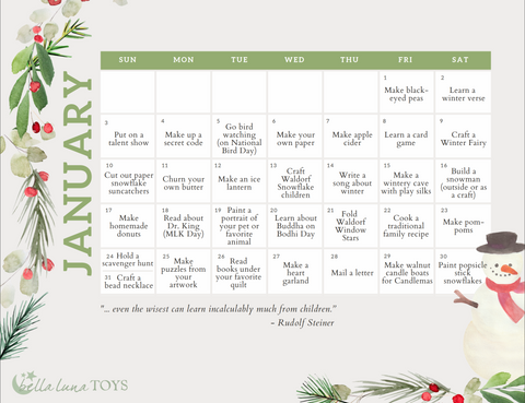 Bella Luna Toys January Calendar