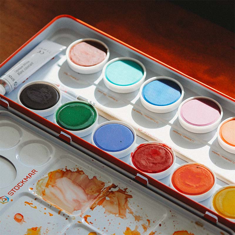 Stockmar watercolor palette.