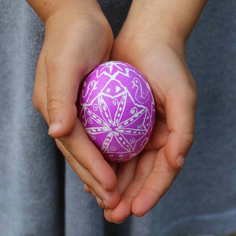 A decorated egg