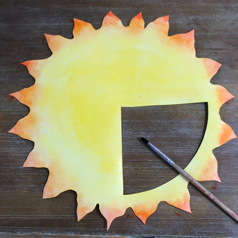 Use watercolors to decorate your moving pictures solstice craft