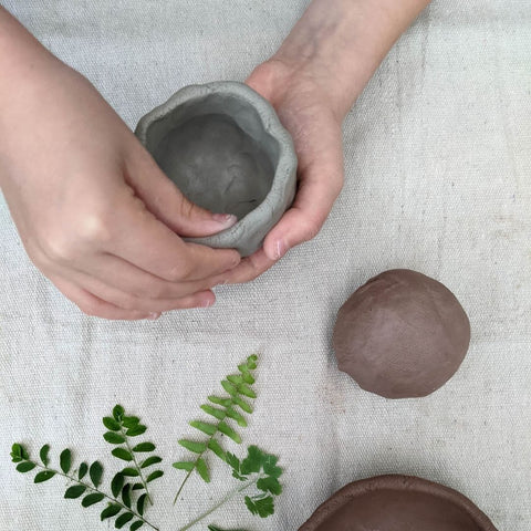 DIY clay dishes Waldorf craft for children