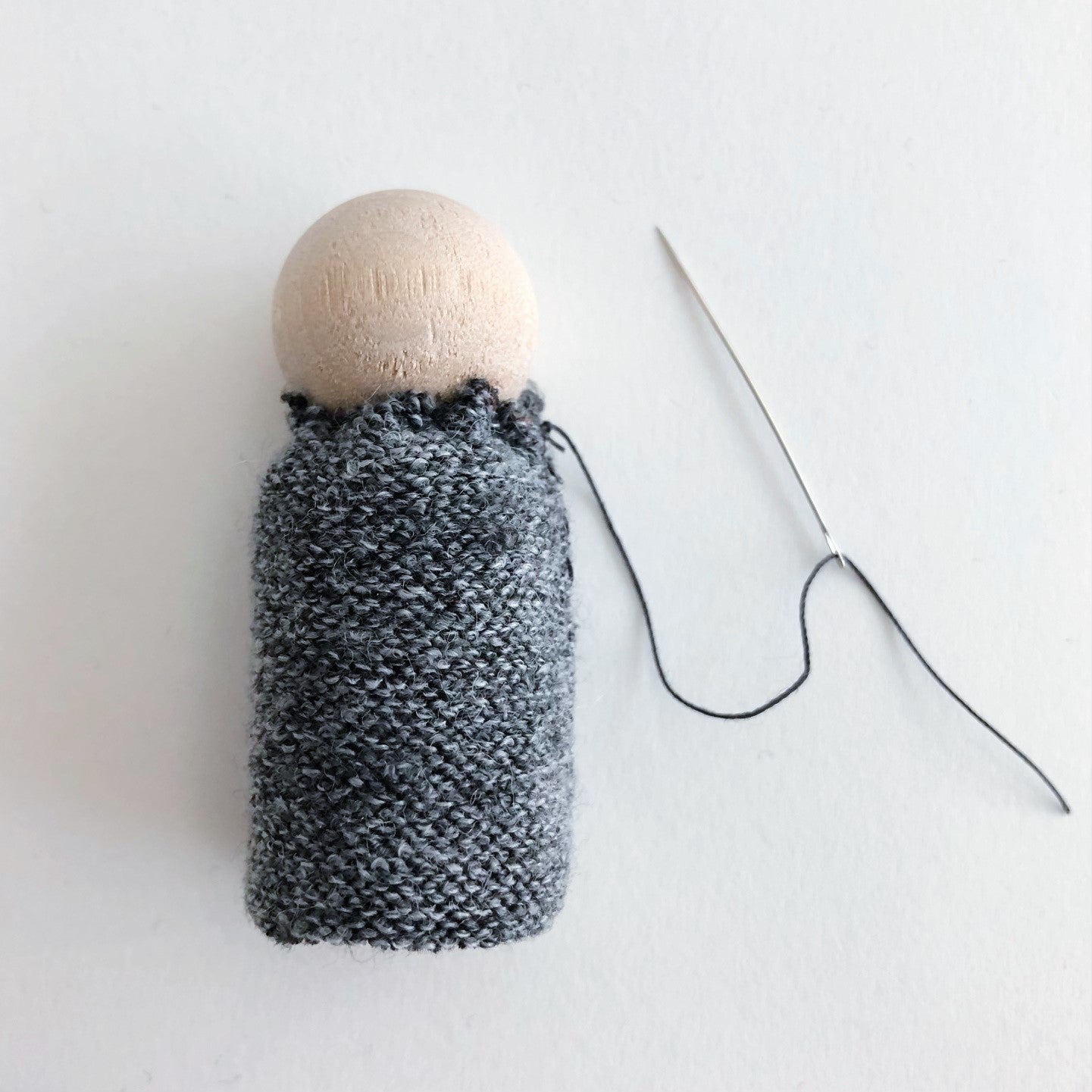 Sewing the clothes on the Tomte | Bella Luna Toys