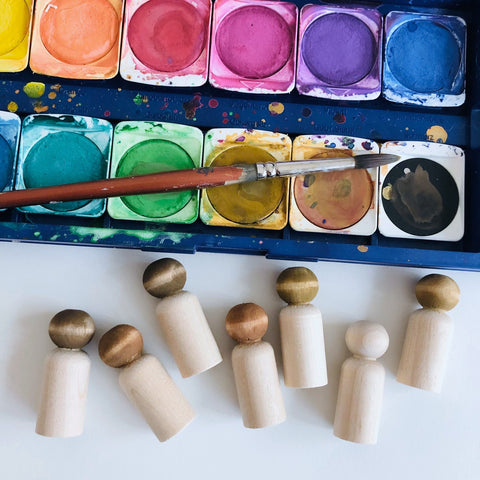 Painting diverse peg doll DIY with Margaret Bloom