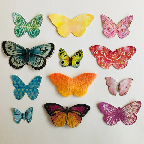 Butterfly wing cut outs for fairy peg dolls