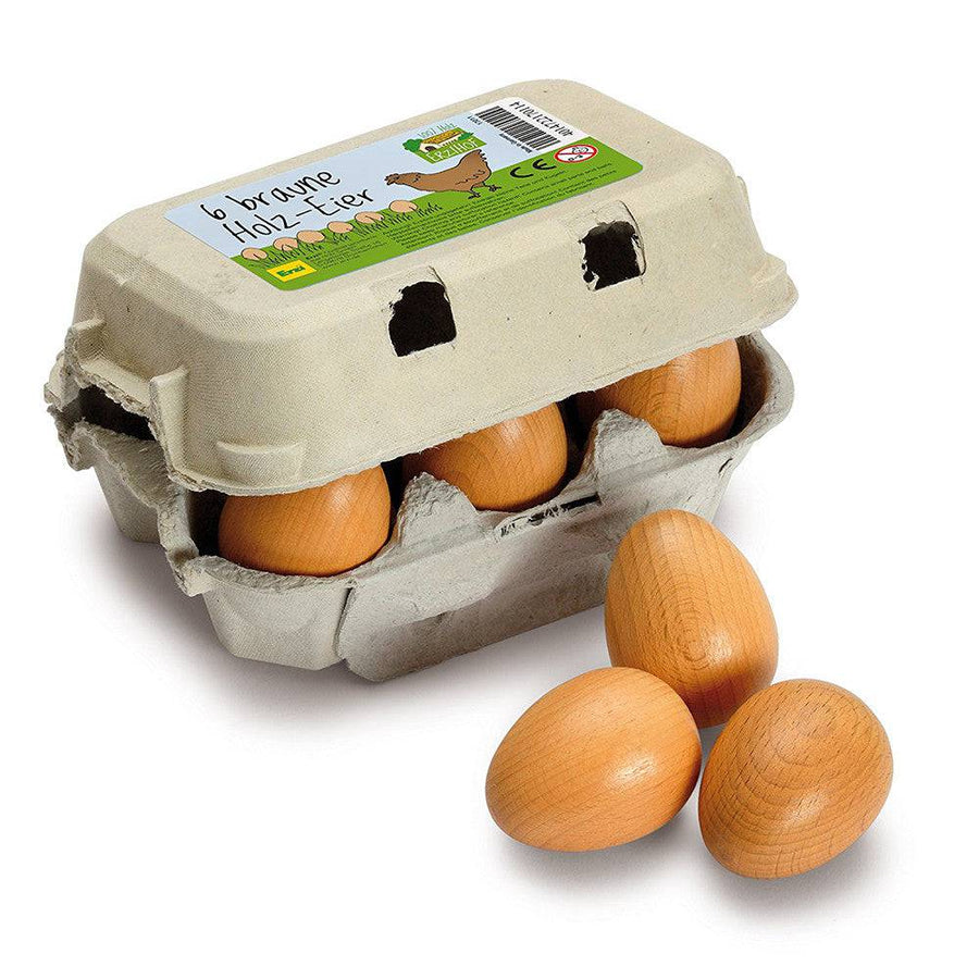 wooden play eggs