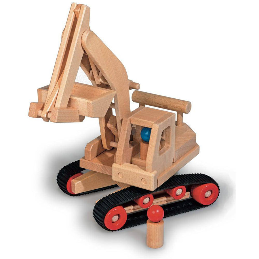 wooden digger toy