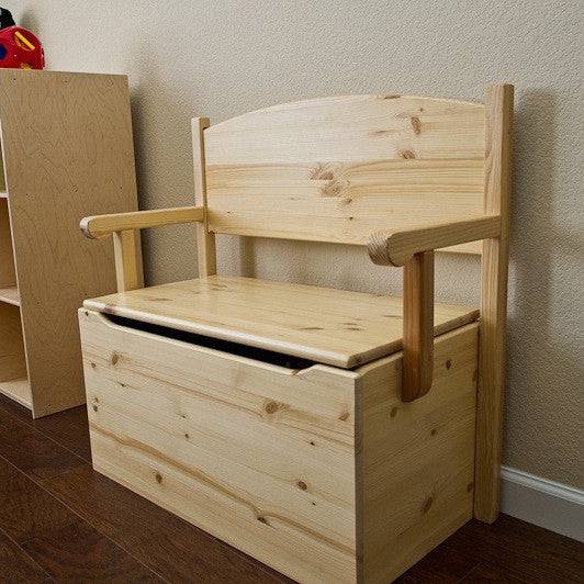 Wooden Bench Toy Box