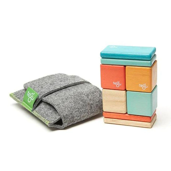 Pocket Pouch Prism Wooden Magnetic Blocks Sunset