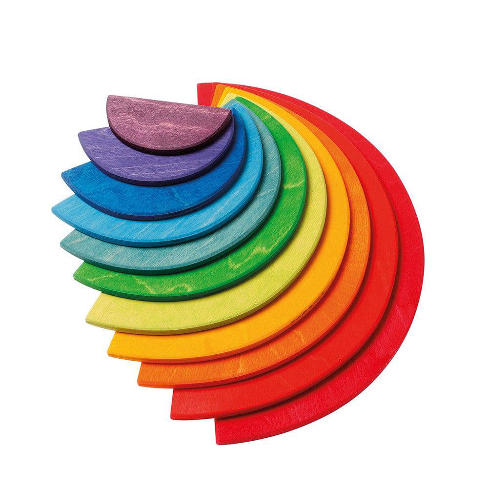 Grimm's 12-Piece Wooden Rainbow Tunnel | Large