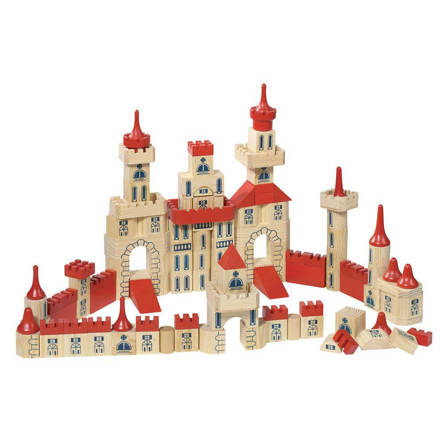 wooden castle building blocks