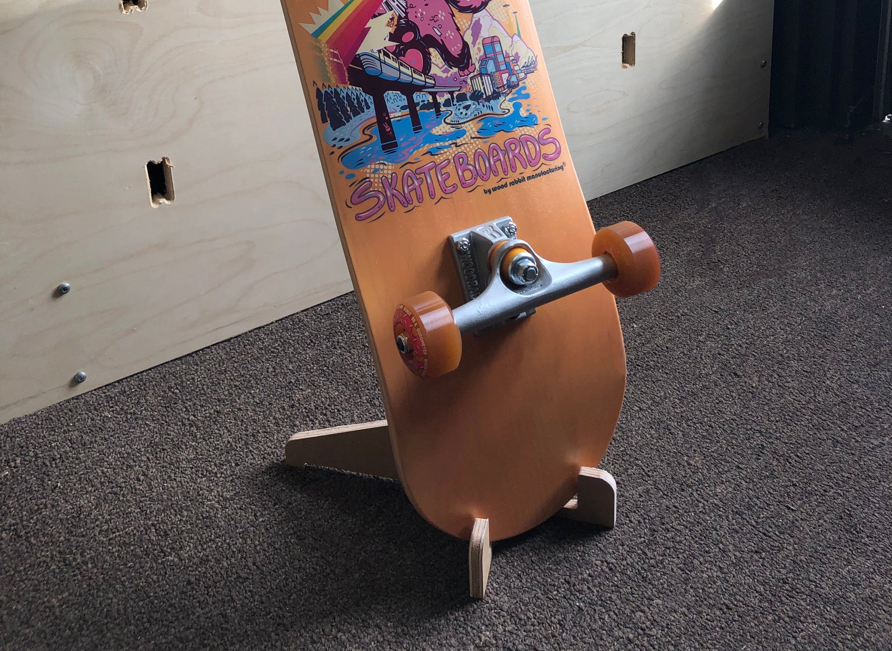 SB | Skateboard Floor Stand, Storage & Display - Great gift for and adults