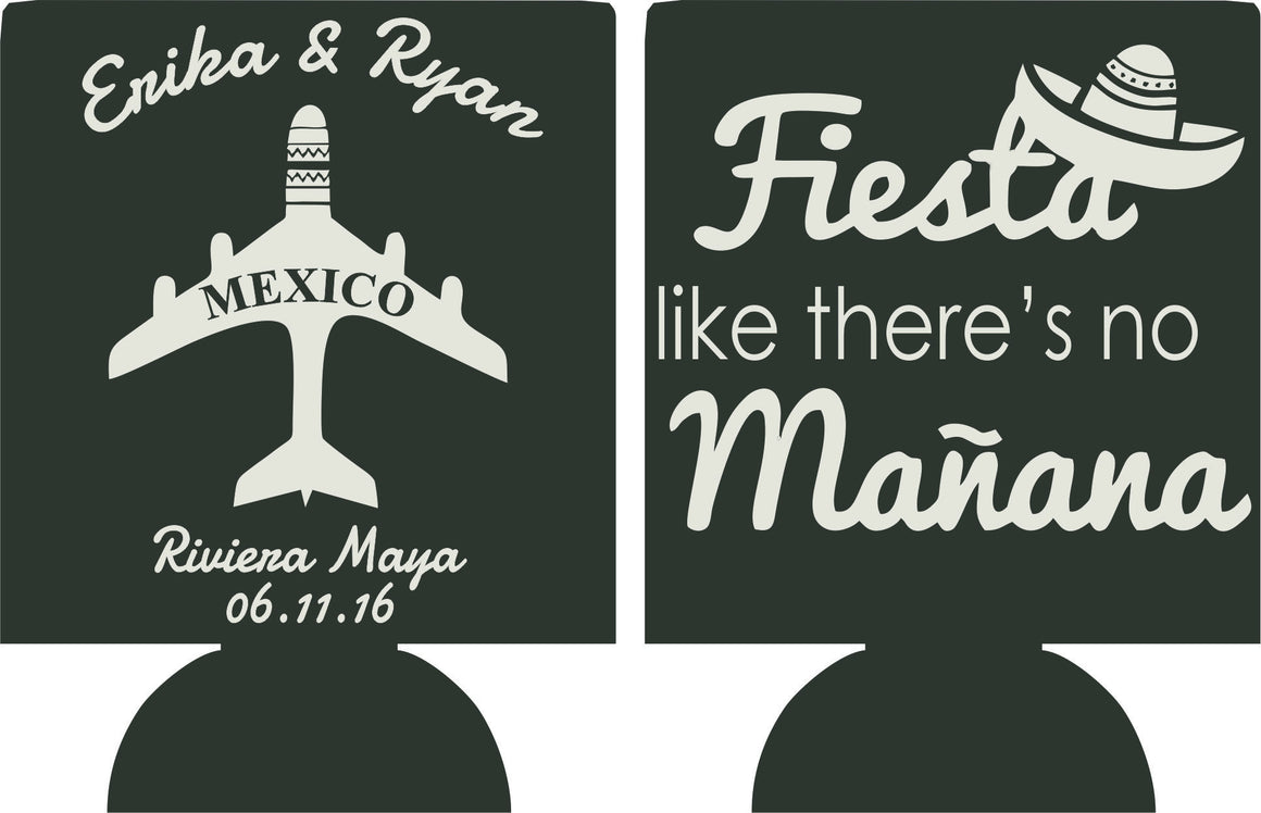 Destination Wedding Koozies Mexico Custom Can Coolers Odysseycustom