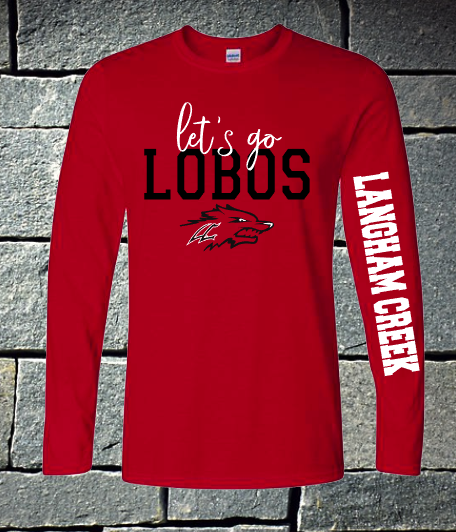 Let's Go Lobos Red Long Sleeve – I Shine By Design