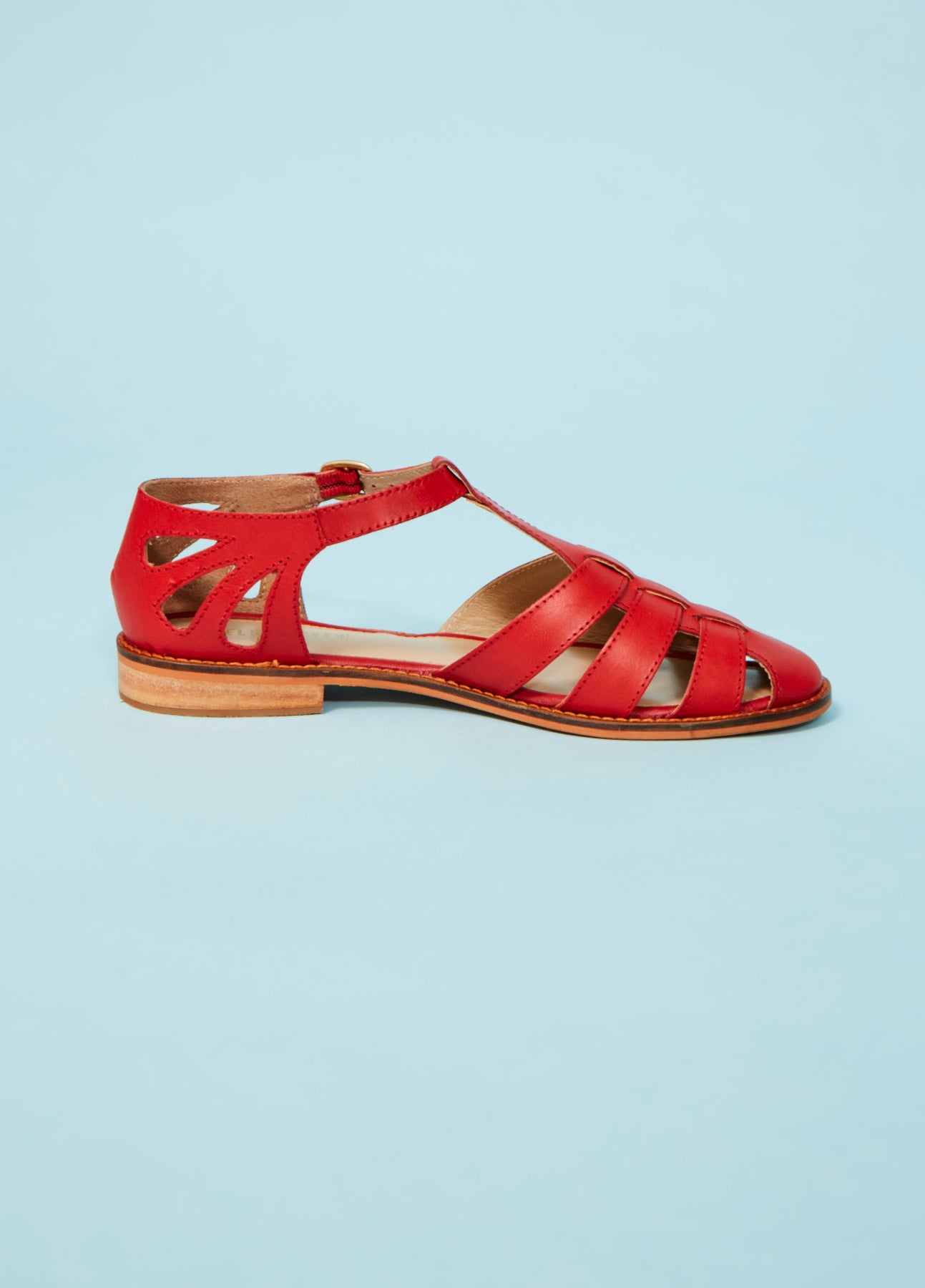 pastel Jeg har erkendt det Profeti Røde sandaler med t-rem | Chelsea Crew | Køb online – Dress the bird