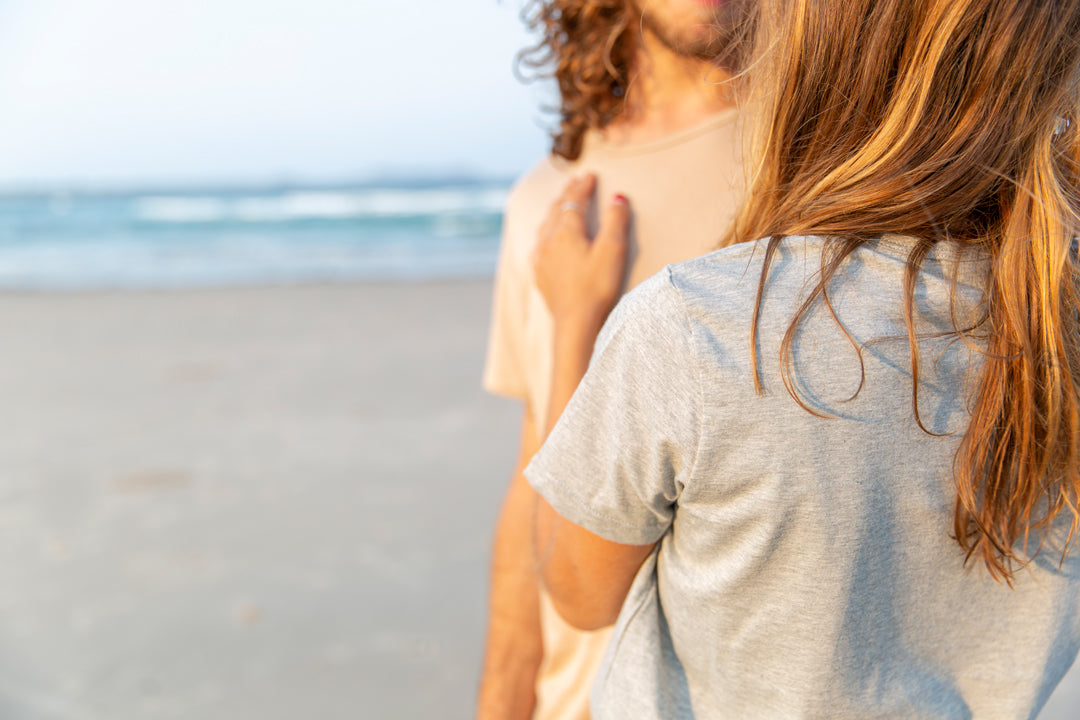 Marco and Isa in Byron Bay - Organic T-shirts