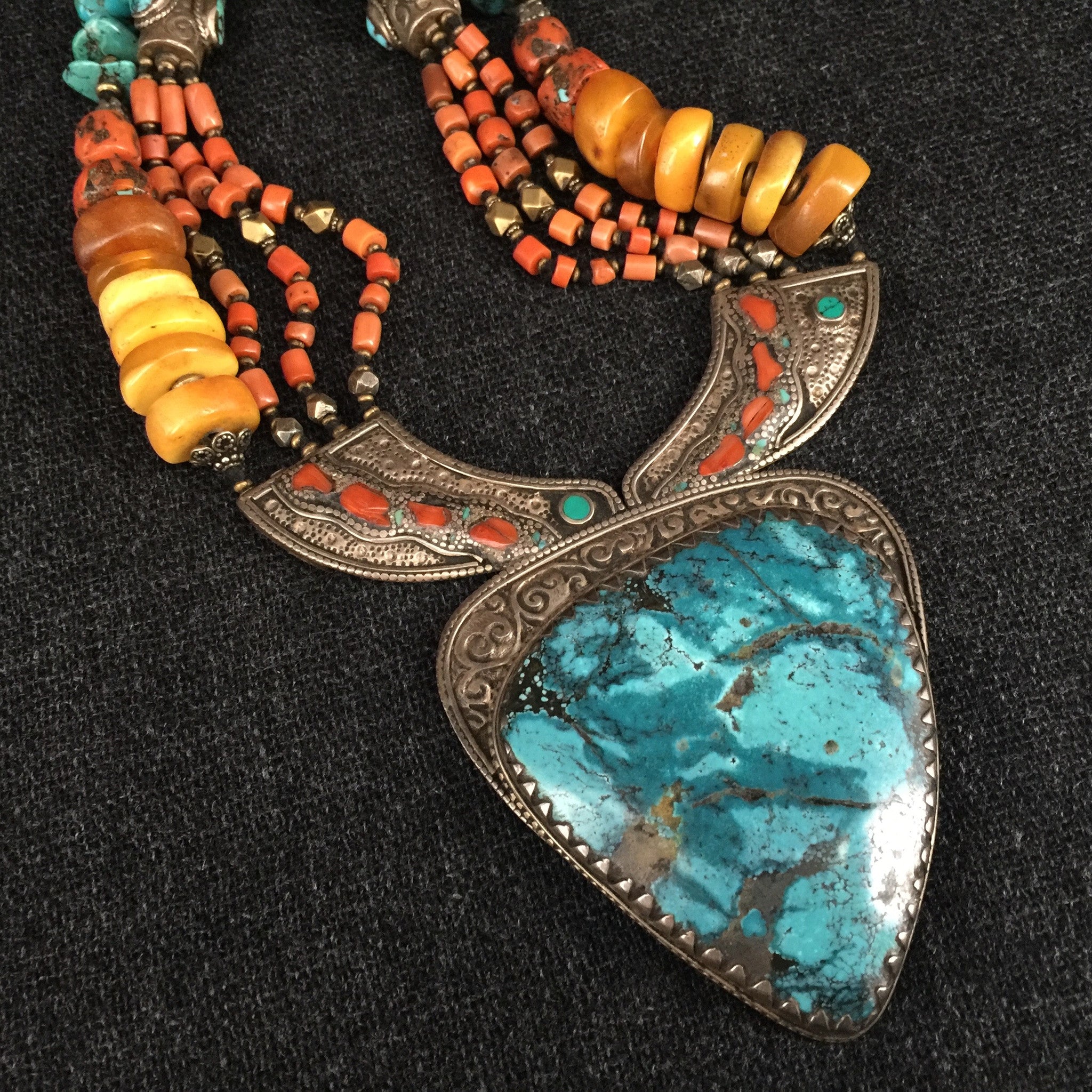 Antique Tibetan 'Sharktooth' Necklace | Jewelry | Mahakala Fine Arts