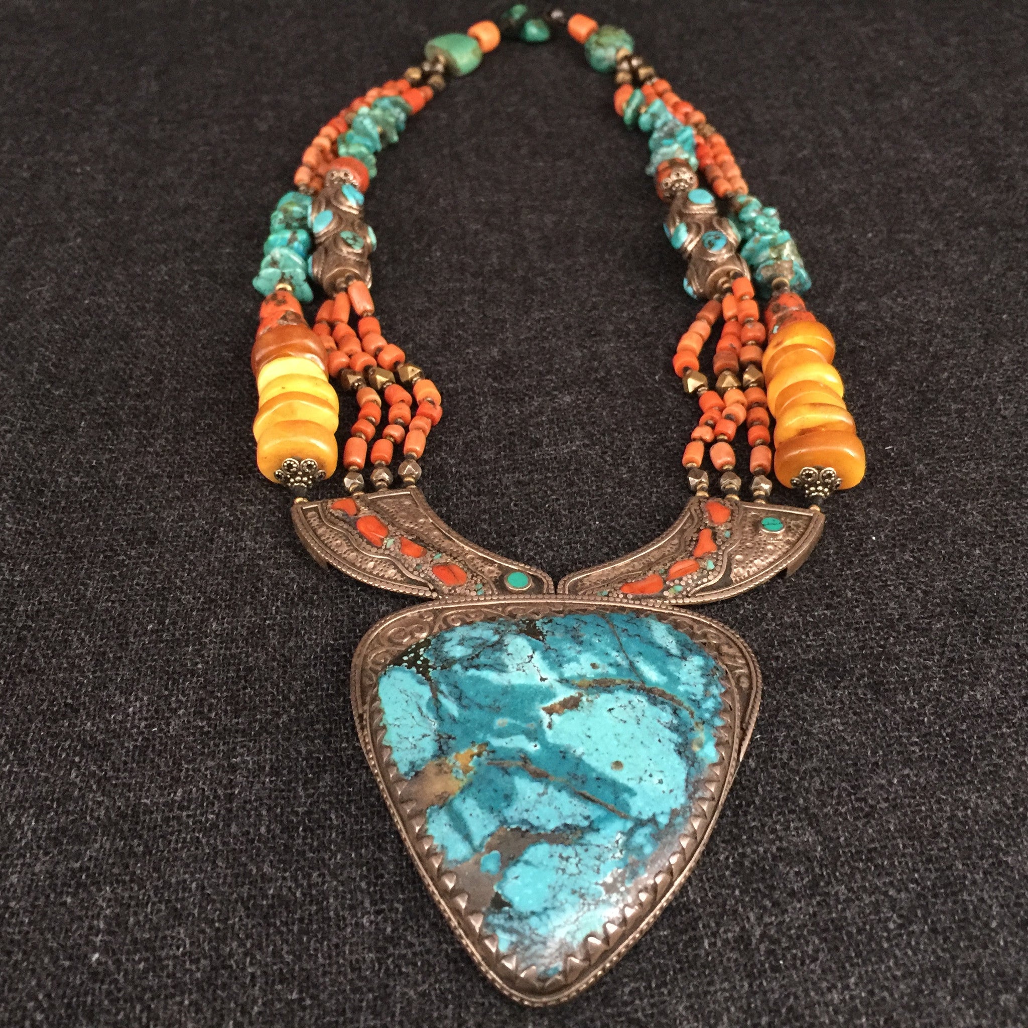 Antique Tibetan 'Sharktooth' Necklace | Jewelry | Mahakala Fine Arts