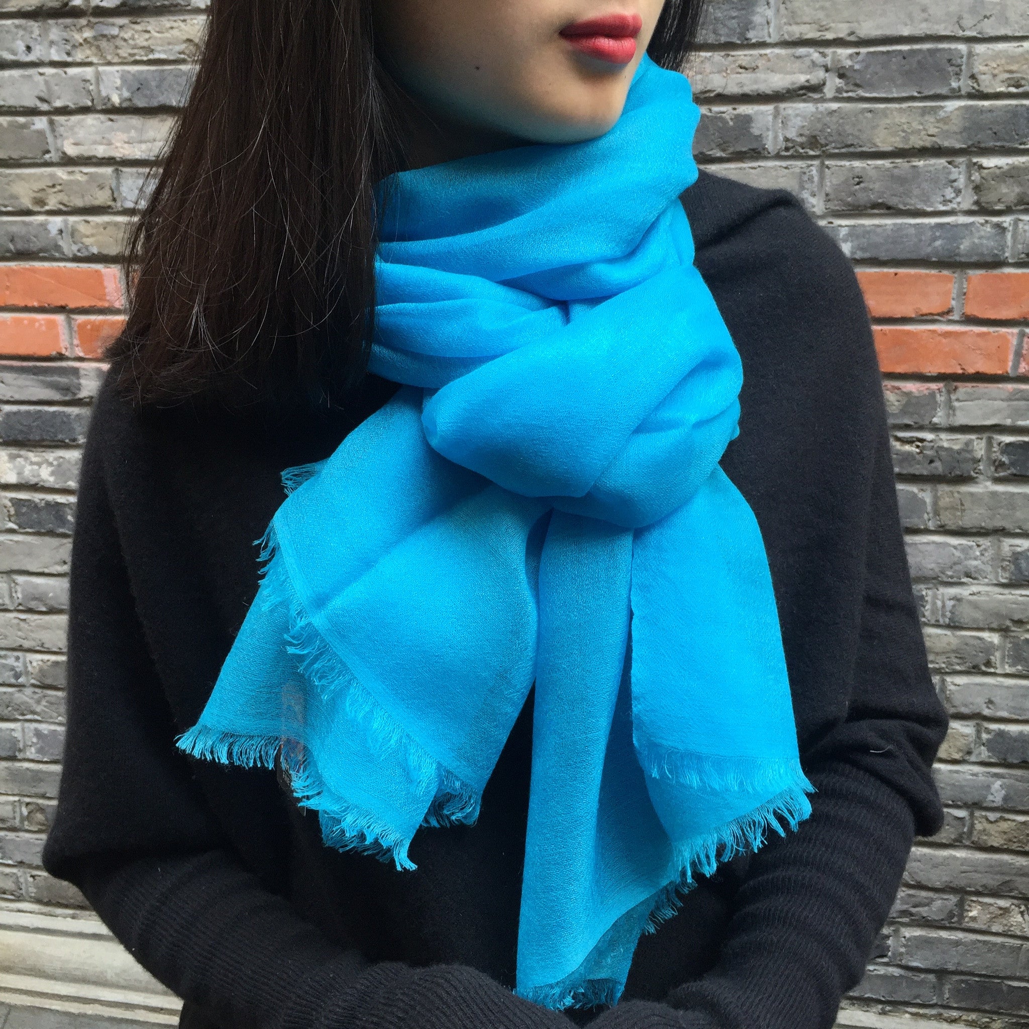 turquoise cashmere scarf