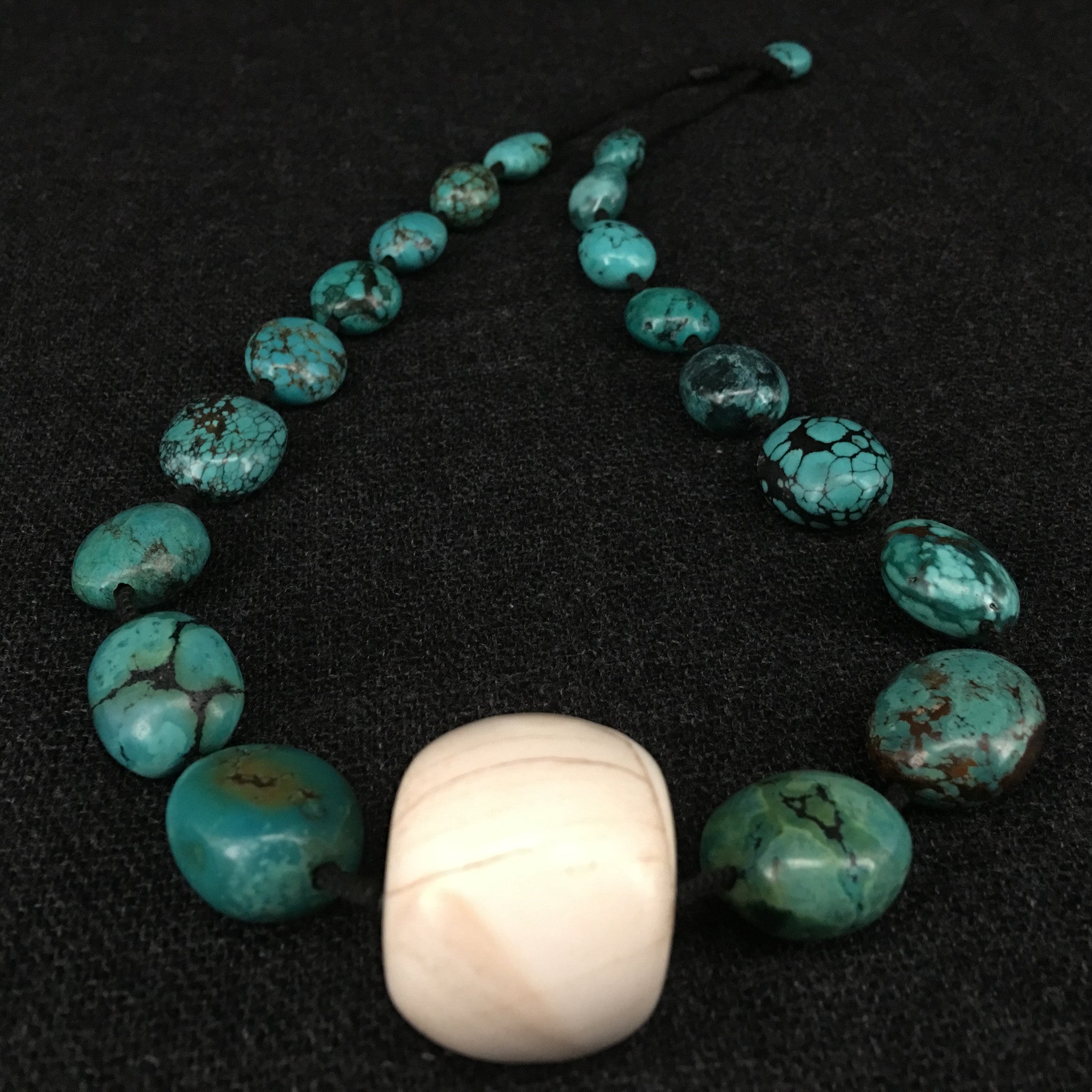 Tibetan Turquoise and Conch Necklace | Jewelry | Mahakala Fine Arts