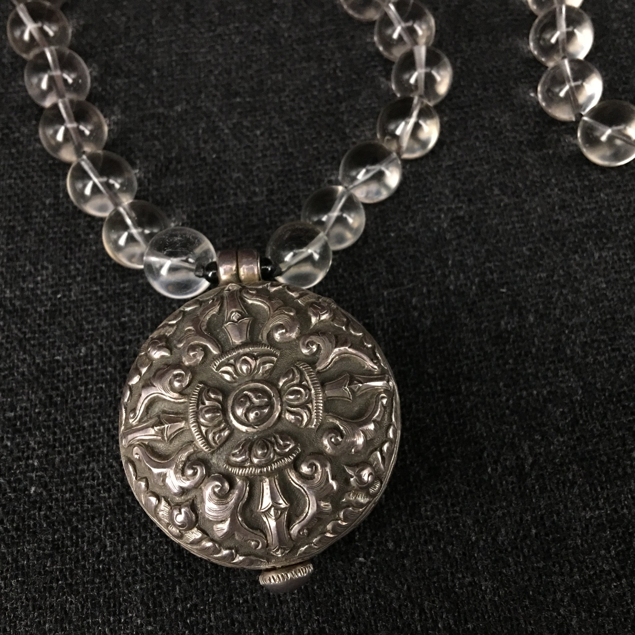 Crystal and Silver Pendant Necklace | Jewelry | Mahakala Fine Arts