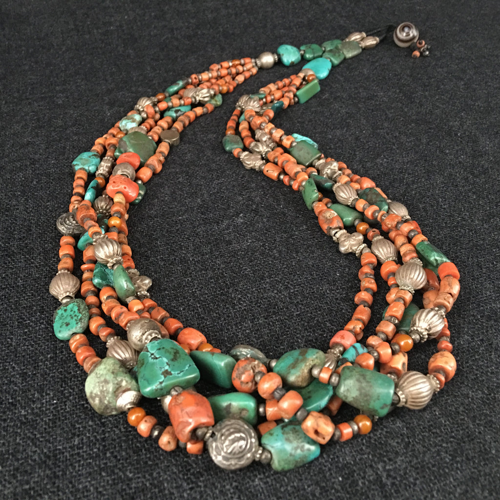 Antique Tibetan Coral Necklace | Jewelry | Mahakala Fine Arts