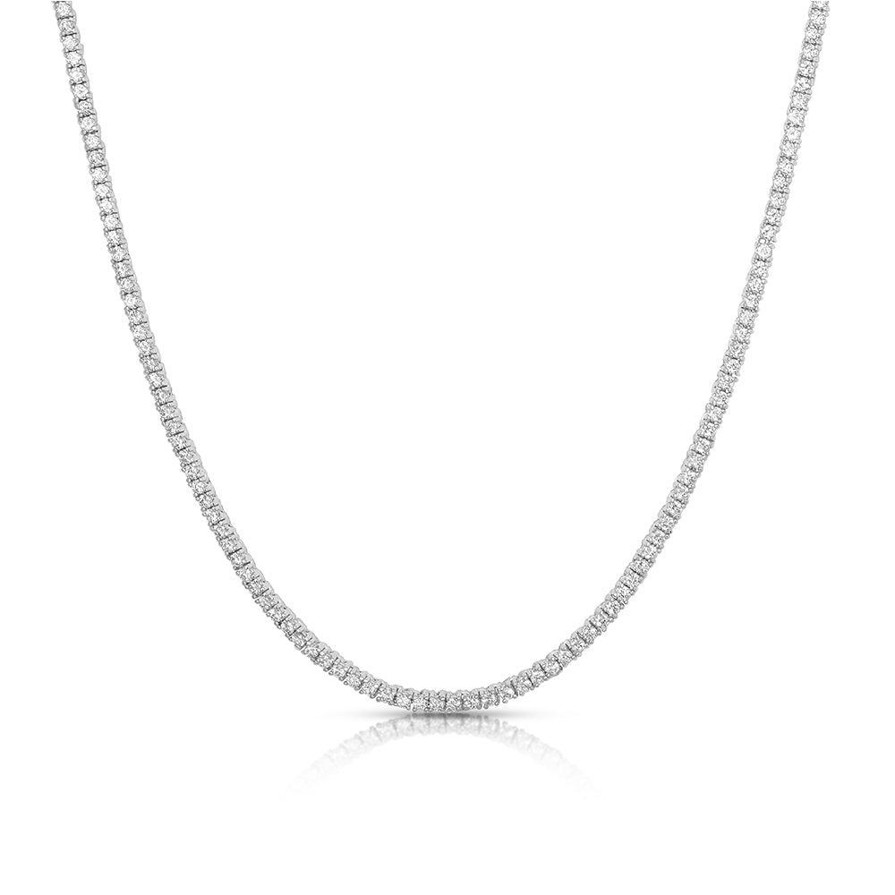 2MM ROUND CUT TENNIS NECKLACE WITH WHITE STONES 2