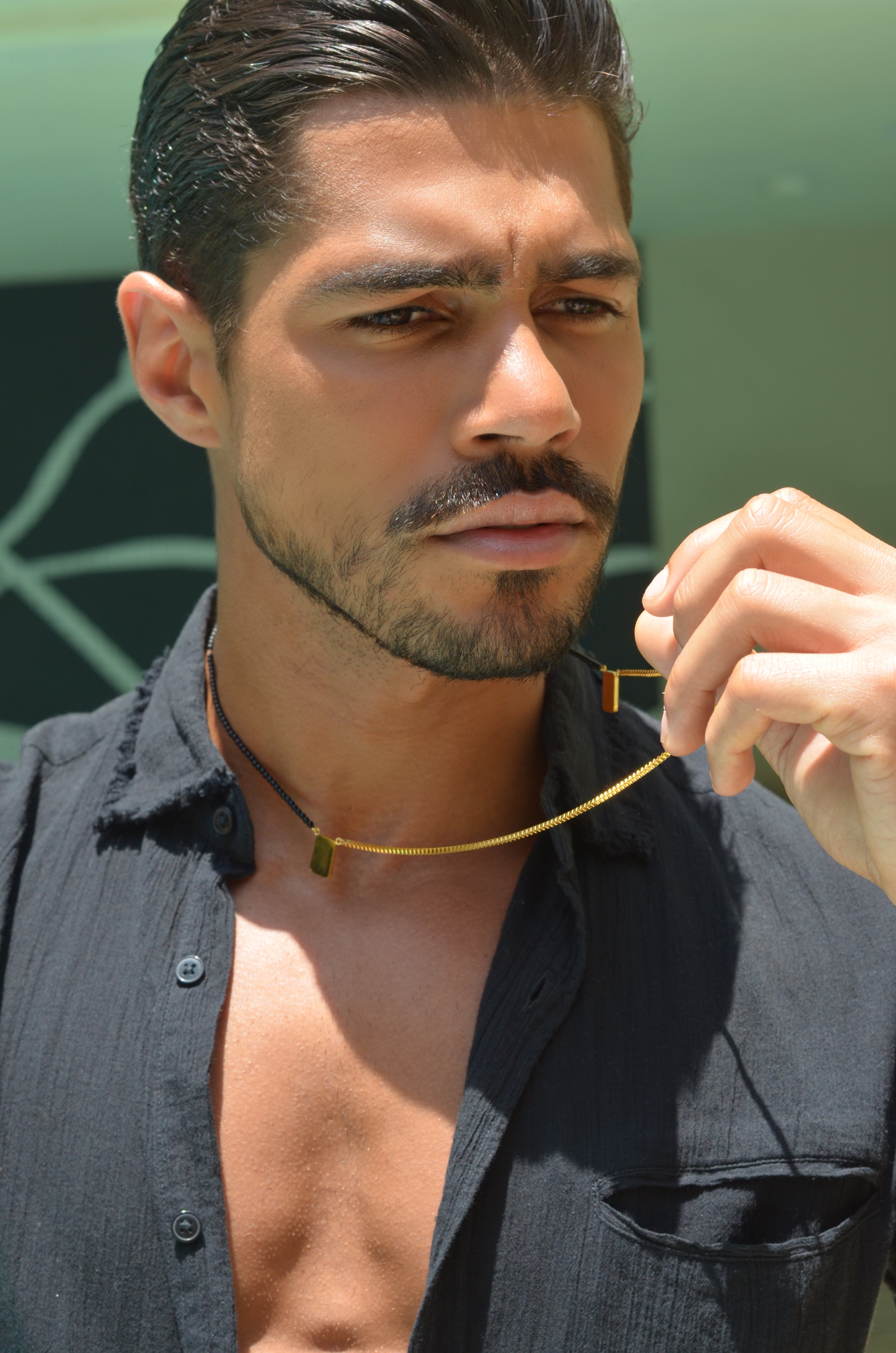 Dainty Mens Fashion Jewelry trend - scapular necklace by anthony pecoraro for seven50