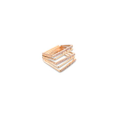 JESSICA MICHEL SERFATY SQUARE RING SET