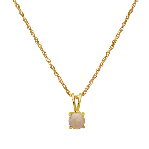 NIA LYNN YELLOW GOLD OPAL PENDANT