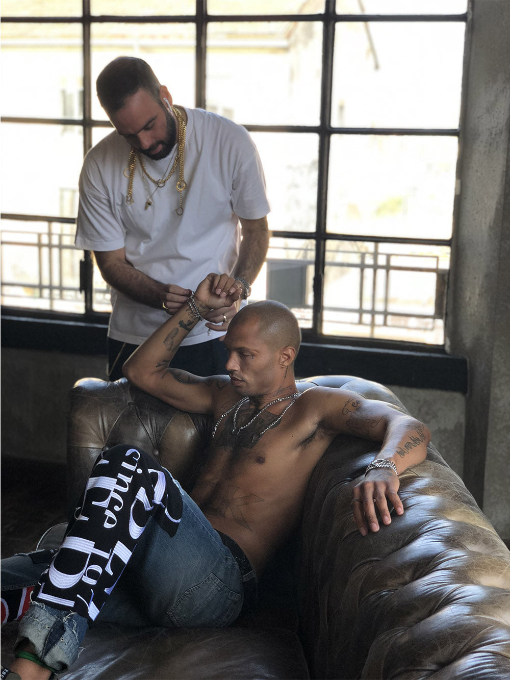 jeremy meeks collection x seven50 4 in 1 collection in stainless steel , ring wallet chain necklace and bracelet all in one